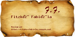 Fitzkó Fabióla névjegykártya